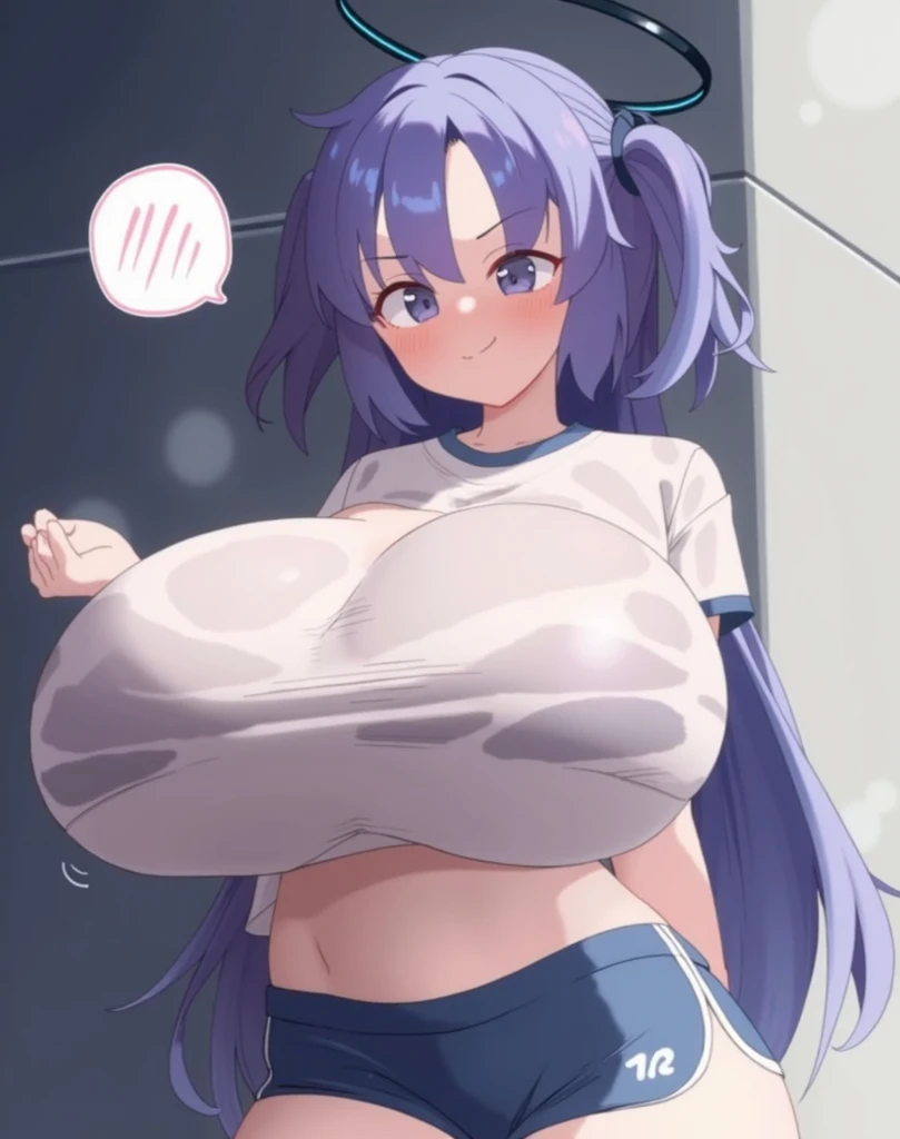 1girl in、AS-Adult、A smile、（Tsundere）、The shirt、skirt by the、Chilarism、Japan High School Student Uniform、serafuku、summer clothing、（Sheer Bra）、Upper body portrait、horse ear（Uma Musume）、Running、Sprinting、(large breasts:1.6), multiple breasts, extra ars
