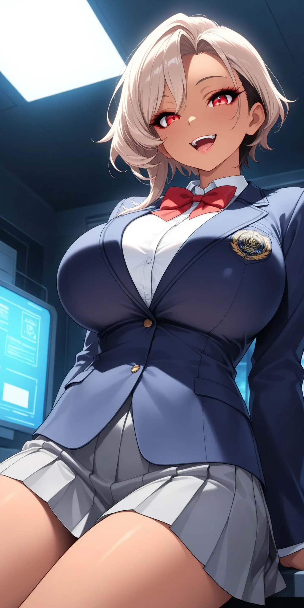 anime girl with big breast posing in a laboratory, beautiful eyes finely detailed, glasses, Hakase, seductive anime girl, smooth anime cg art, oppai, anime moe artstyle, girl in laboratory coat, [ 4 k digital art ]!!, thicc, cute anime waifu in a nice laboratory coat, (sfw) safe for work, fluffy chest, marin kitagawa fanart, attractive anime girl