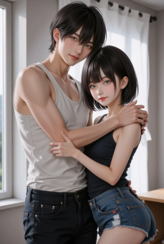 Young boy and girl sex　Siblings　Incest sex　Completely naked　　shyness　No pubic hair　Two people in love 　very short hair　girl&#39;s small breasts　join genitals　69 Blowjob