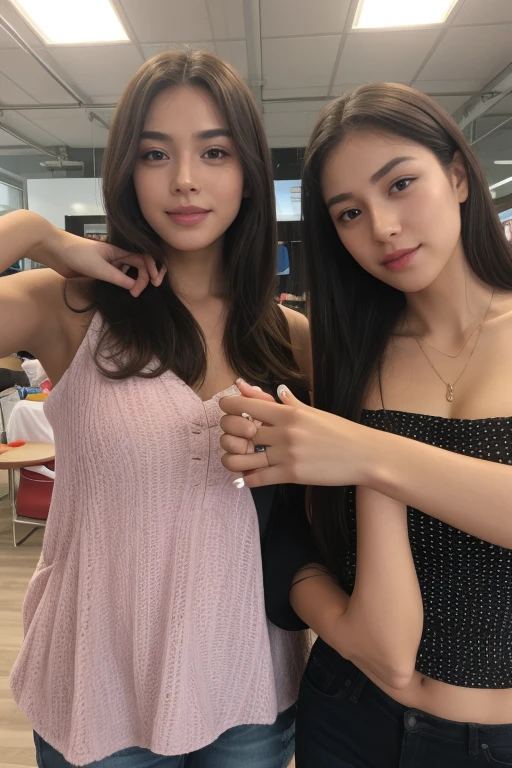 ((BUN HAIRSTYLE)), realisitic、(top-quality), matured malay women、Realistic 20 year old dark skin malay face girl, dark skin、wife, mother, (((beautiful nipple)))、Cleavage is fully exposed、Erotic panties、kitchen、messy kitchen, ((Sex in cowgirl position))、((Colossal tits:1.4)) 、((Very small face))、all-fours,Professional bright lighting、Leans forward heavily、Face kissing、erotick、((Chibi girl in loli))、Pale blue loose blouse、gym shorts, ((seduce face)), smile
