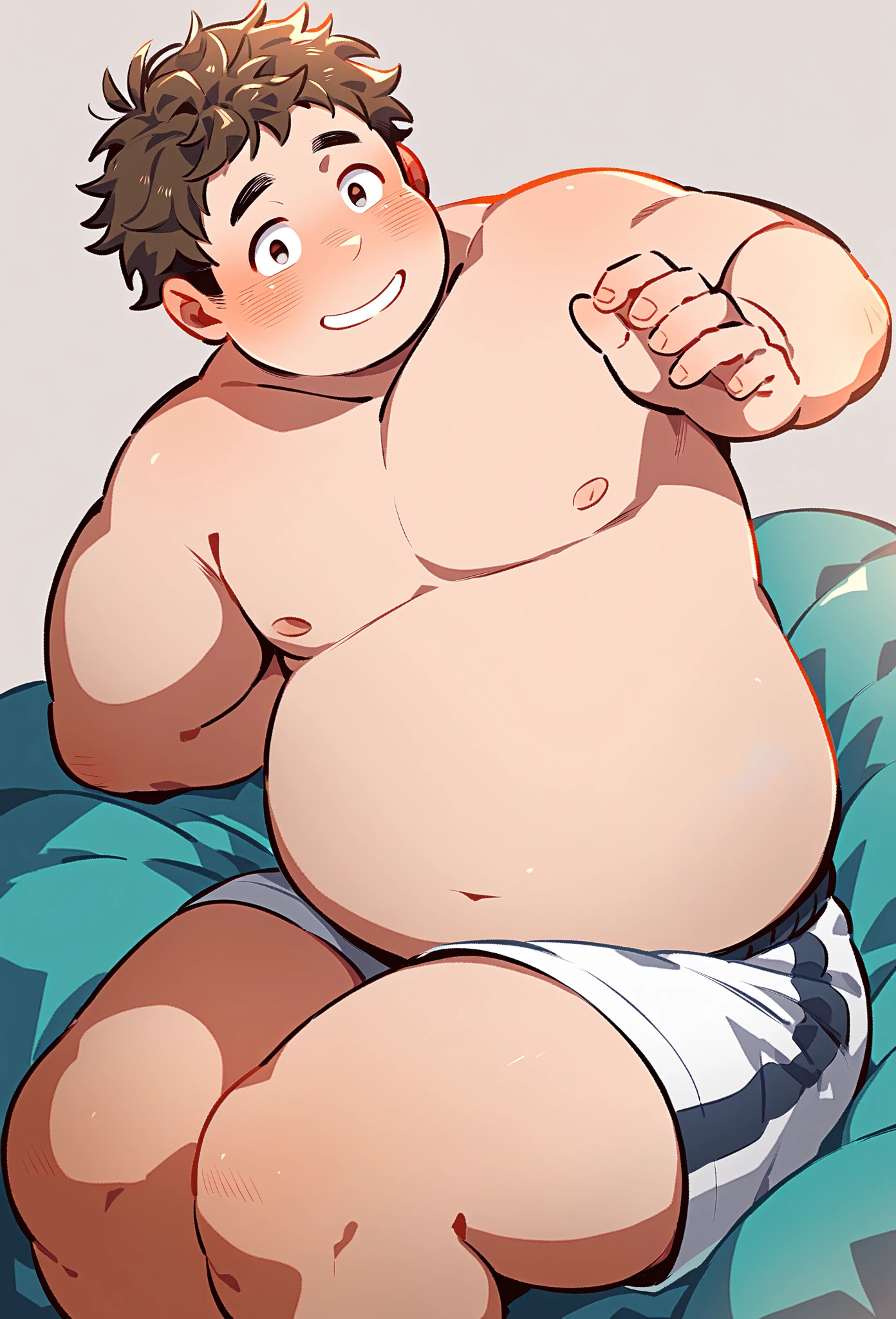 beautiful, ((chubby)), (very short hair),(tomboy), (breast) (pudgy face), (naughty) (high school students) , (plump), ((young)), (androgynous), (boyish), (handsome), (thick), (shota), ((overweight)), (by hinahara hajime), (by daichi kouta), (beefy), (nipples), (cute), (little brat), (naughty brat), (へそ), (ぽっちゃりした体), (belly)