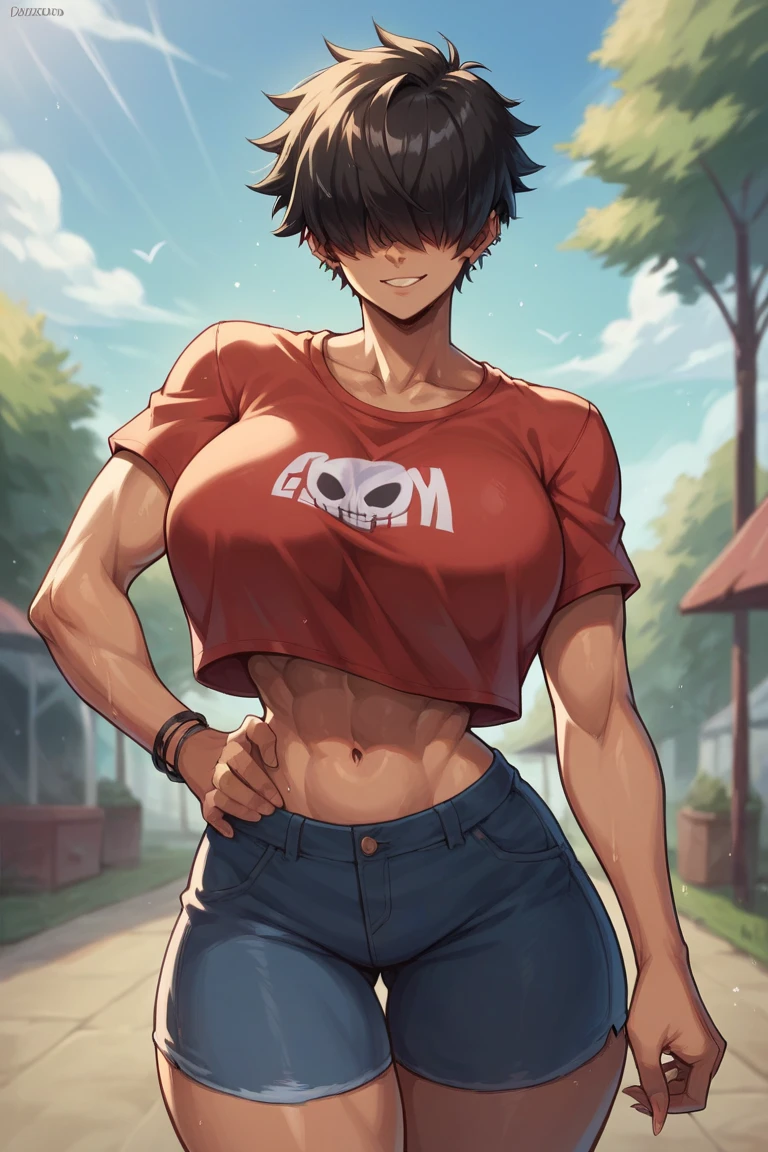 score_9, score_8_up, score_7_up, score_6_up, BREAK Nidalee, source_anime,seductive smirk, wearing jeans and bra, NSFW, medium breasts, wide hips, big ass, sweating, blushing, in a living room, front shot, holding whip, short hair, looking at viewer
