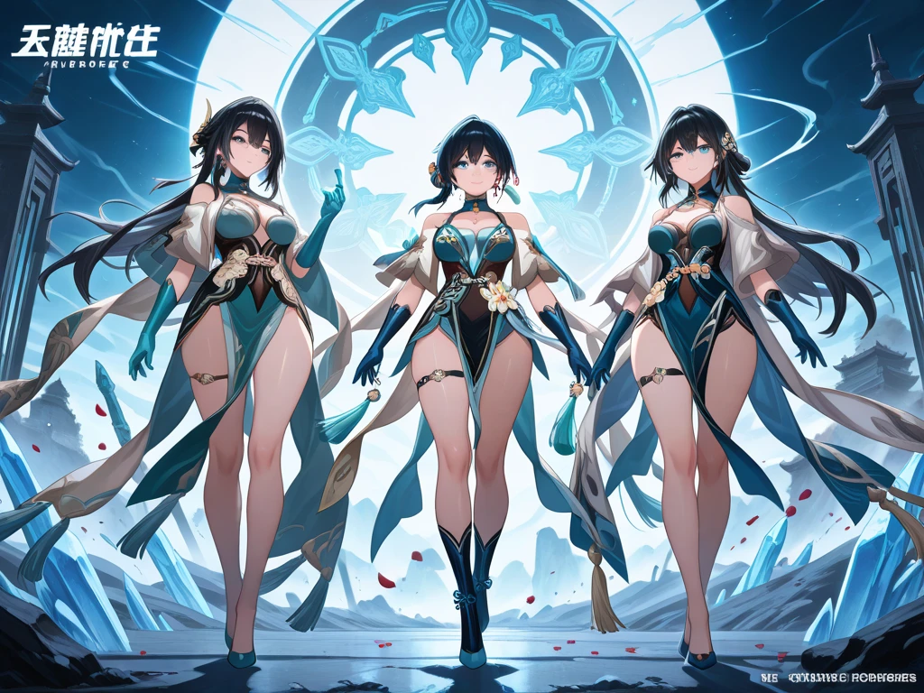 Anime girl with blue eyes and black hair in a blue dress, Enchanting anime girl, Beautiful and attractive anime woman, Attractive anime girl, Beautiful and attractive anime teen, Beautiful Anime Girls, Beautiful Anime Women, detailed Digital anime art, Highly detailed art gems, Digital anime art, Smooth anime CG art, Like ArtJam, Photorealistic anime girl rendering