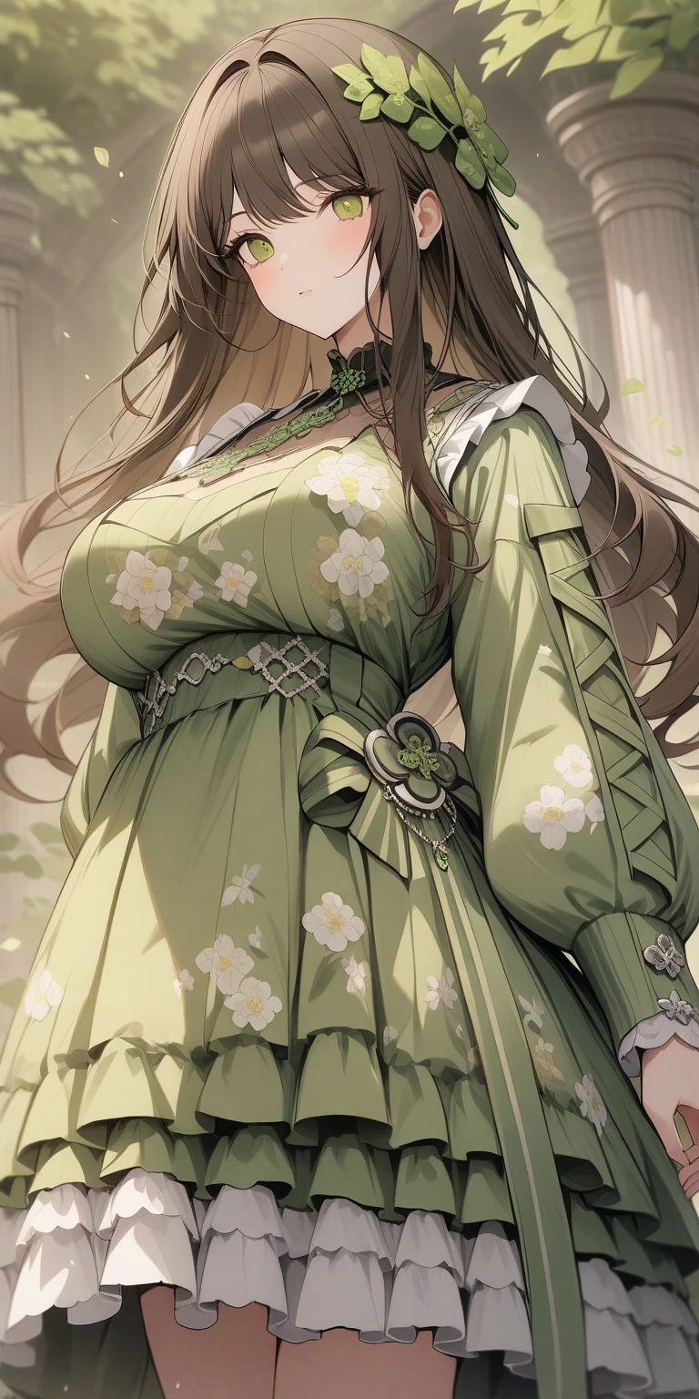 ((anime artstyle)),(Masterpiece),(Best Quality), (Super Detail),((Very Delicate and Beautiful)),(((Solo))),((full body portrait)),((1 princess in gorgeous princess rococo ballgown with voluminous full length hoop skirt)),((crinoline)),Long train,(((standing in garden))),(gorgeous gemstone jewelry),detailed face and eyes,jewel-like eyes,((large amount of straight hair,extremely voluminous Hair,Very Long Straight Hair)),((gigantic tits,Long tits)),cleavage,extremely gorgeousfull hair ornament,((bling-bling extremely gorgeousfull jeweled tiara)),((Dynamic Angle)),Looking at viewer,,flowers,flower petals flowing,((gorgeous princess rococo ballgown with voluminous full length hoop skirt))