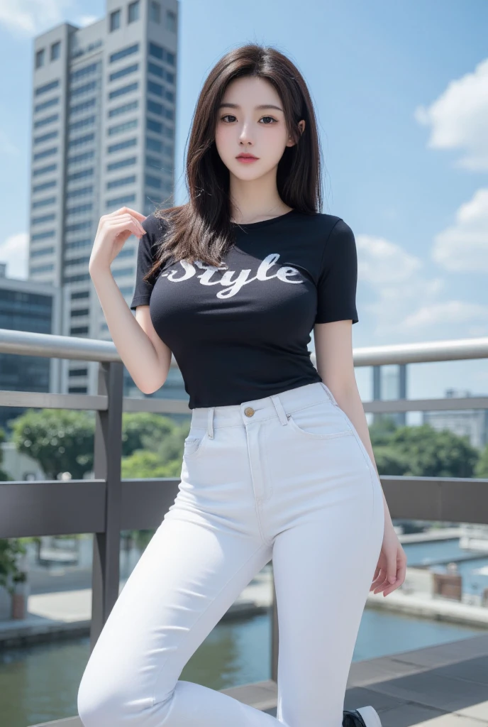 ulzzang-6500-v1.1,(raw photo:1.2), (photorealistic:1.4), beautiful detailed girl, very detailed eyes and face, beautiful detailed eyes, ridiculous, incredibly ridiculous, huge file size, super detailed, high resolution, very detailed, best quality, masterpiece, ((t-shirt)), illustration, very detailed, CG, unified, 8k wallpaper, amazing, fine details, masterpiece, Best quality, very detailed CG unified 8k wallpaper, face light, movie lighting, 1girl, 16 years old, long white hair, side split, (big breasts), (no panties)), (with glasses), (dynamic pose), (sexy pose), ((camel toe))), (half), ((pantyhose)), ((black hip skirt)), (bent knees)))))