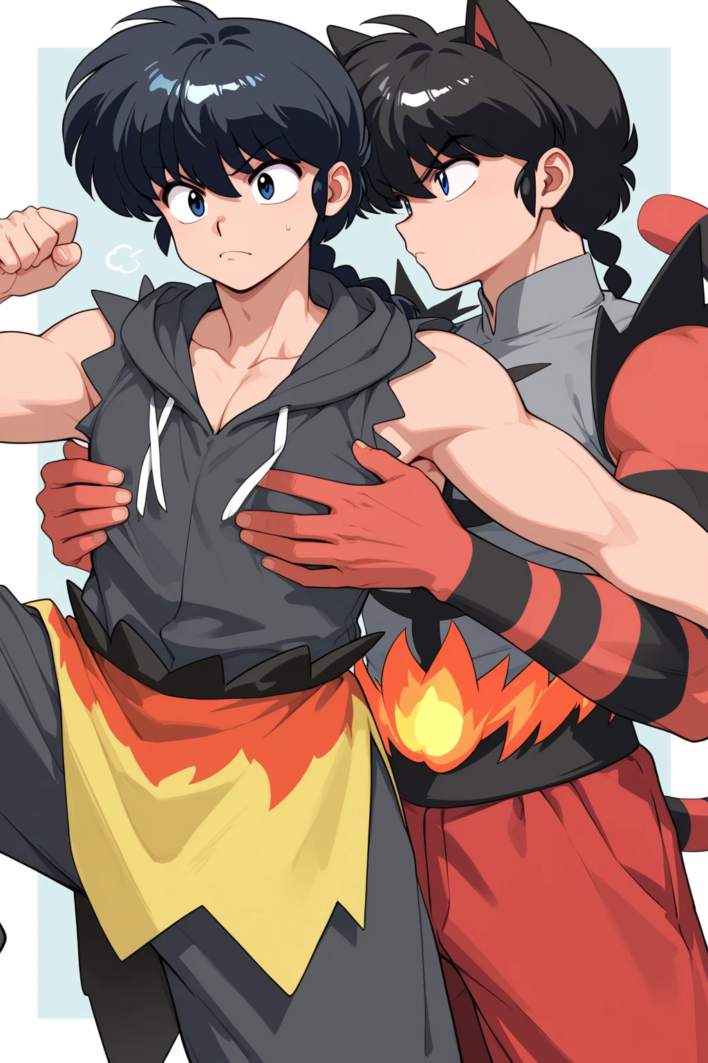 Accurate anatomical depiction of the body,Huge muscles,cramped clothes,Young boy,Child,(((8-year-old boy))),Spiky Hair,An innocent smile,Double teeth,Beyblade battle,(((Huge penis))),Crying face,(((Anal Sex,rape))),Body Harness,A lot of drool and sperm,Demon body and wings,A deep kiss,One penis per person,2boys,Lead with collar,Dog-walking,Gruesome murder scene