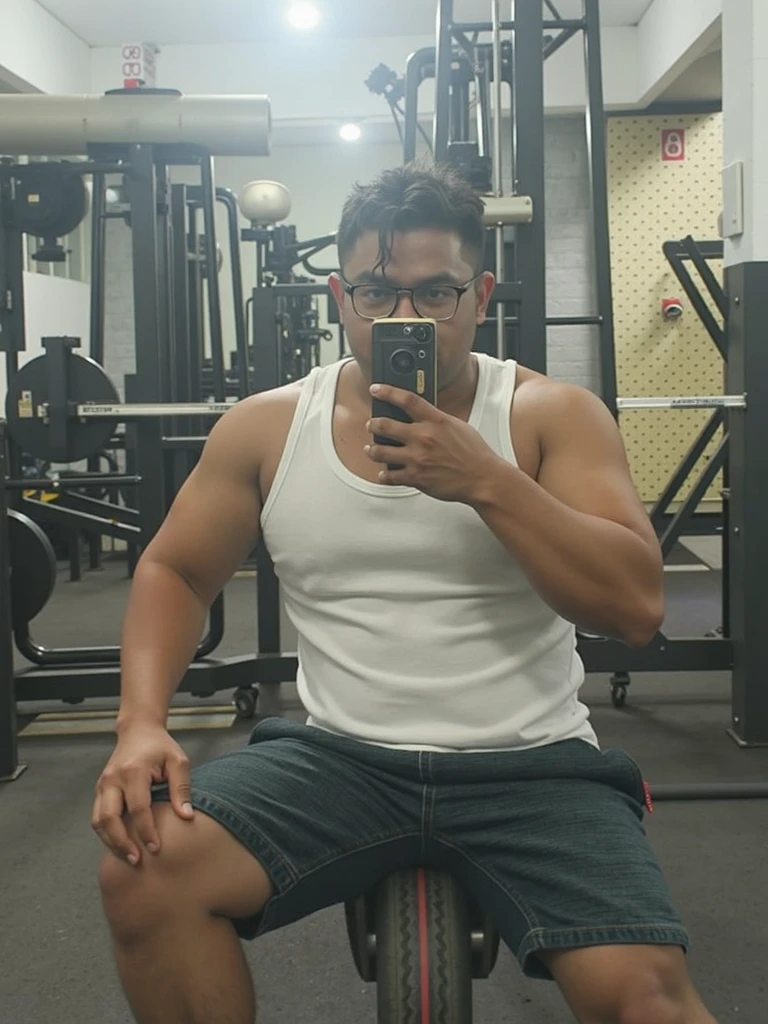 beautiful adult Indonesian college men, bara, hairy chest, pubic hair, wearing clear glasses, light smile, facial hair, military crew cut, in tight outfit, inside the shower room, ((slim, muscular)), photorealistic, photo, masterpiece, realistic, realism, photorealism, high contrast, photorealistic digital art trending on Artstation 8k HD high definition detailed realistic, detailed, skin texture, hyper detailed, realistic skin texture, armature, best quality, ultra high res, (photorealistic:1.4),, high resolution, detailed, raw photo, sharp re, by lee jeffries nikon d850 film stock photograph 4 kodak portra 400 camera f1.6 lens rich colors hyper realistic lifelike texture dramatic lighting unrealengine trending on artstation cinestill 800,