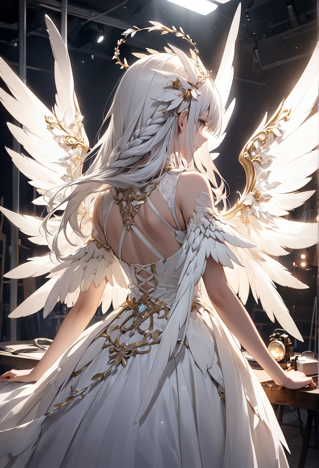 In a mesmerizing artistic portrayal, a stunningly alluring harpy gracefully unfurls her velvety wings, delicately concealing her otherwise bare form. The enchanting creature captivates the viewer with her ethereal beauty and enthralling presence. Brilliantly captured in a vivid and high-quality cinematic image, the intricate details of the harpy's every feather and sinew are brought to life, showcasing her flawless contours and the mesmerizing interplay of light and shadow. This exquisite artwork masterfully combines raw sensuality with an air of enchantment, evoking a sense of wonder and awe in those fortunate enough to behold it.