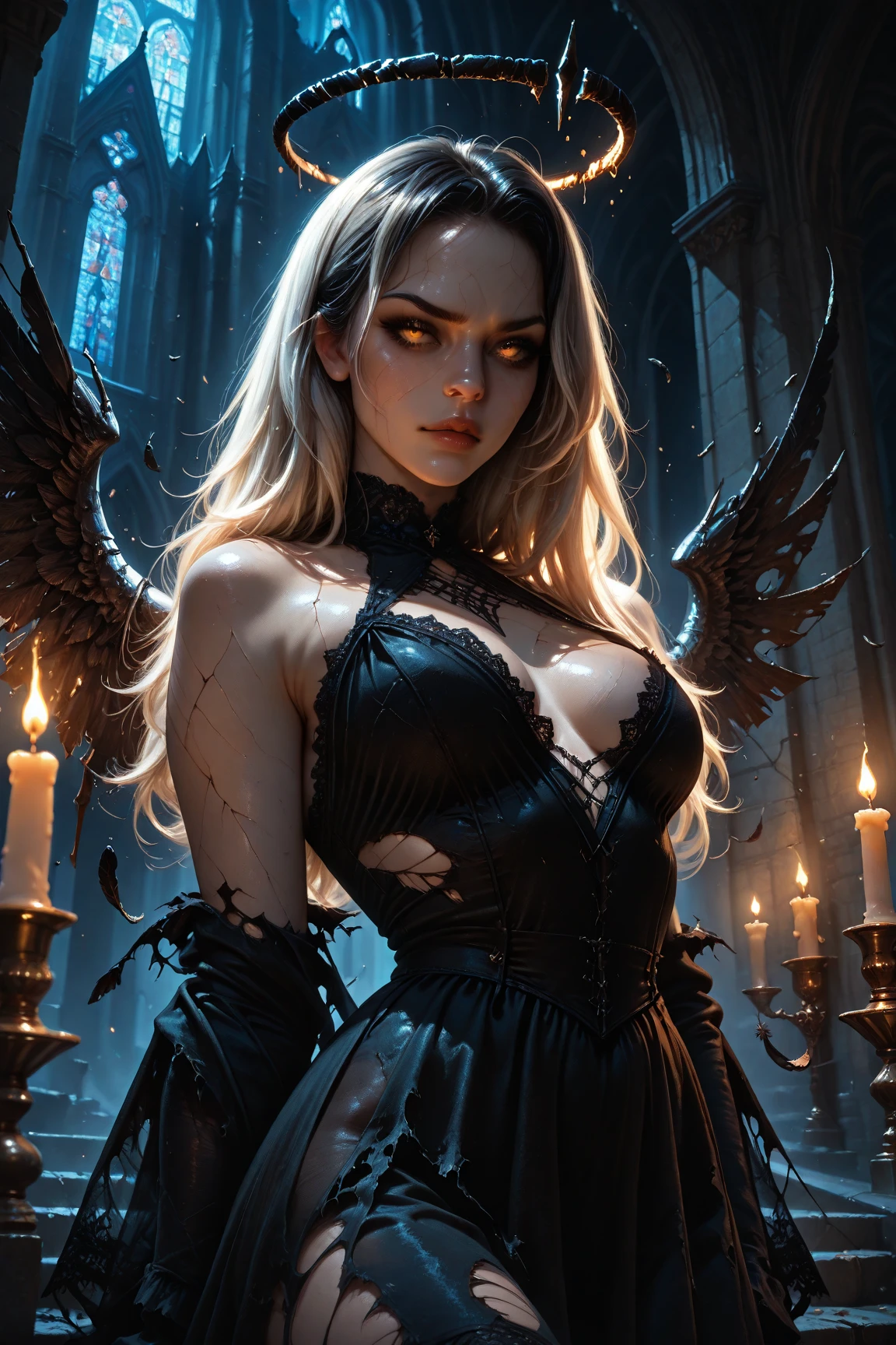 ((best quality)), ((masterpiece)), (detailed), plain background, white background, Bloodborne inspired, occult aesthetic, occult, detailed and intricate steampunk and detailed gothic, NSFW, Very dramatic and cinematic lighting, cosmic horror, grim-dark, side-lighting, perfect face, a beaituful goddess valkyrie enshrined in armour, Bloodborne inspired valkyrie, occult aesthetic valkyrie, occult valkyrie, detailed and intricate steampunk and detailed gothic valkyrie, Fluttering lace flared long knee length dress with frilly petticoats, long dress, knee length dress, pleated petticoats, lolita dress, petticoats gothic lolita, side-lighting, NSFW, gothic lolita, beautiful small breasts, full body, whole body, body, NSFW