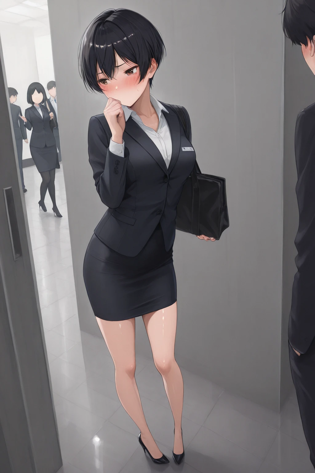 blush、Shy look