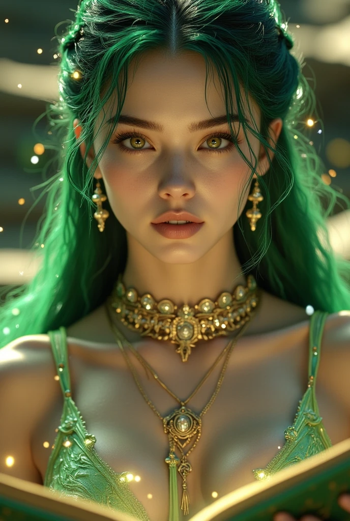 1 beautiful young princess, >highly Detalied<((beautiful princess no longer a young child:1.8)), ((wearing a black armored dress with gold trim in ancient hanfu style:1.6)), (((Exquisite patterns on the skirt:1.6))), ((braided hair with long black bangs: 1.6)), ((long bangs:1.6)), ((hair jewelry:1.9)), ((upper body gold jewelry:1.9)), ((Very delicate gold necklaces:1.7)), ((earrings with emeralds:0.8)), noble, noble style of an extremely beautiful girl, super cute little face, very pretty face, fur thin eyebrows, flawless beautiful face, ((black eye pupils: 0.8)), very beautiful eyes, ((green eyes eyes: 1.6)), beautiful makeup and detailed hairdo, eyelashes, eye makeup wet, high nose, earrings, red lips, ((closed mouth: 1;5 )) beautiful lips, slim hands, ((arms spread out to the sides: 1.7)), rosy face, clean face, flawless beautiful face, smooth white skin, firm breasts, nice cleavage, ((super big and round breasts: 1.6)), beautiful breasts, perfect body, ((Sit back and puff out your chest, arms behind you:1.6)), 8k photos, super high quality, super realistic, super 10x pixels, optical, bright studio, bright edges, two-tone lighting, (high detail skin:1.2), super 8k, soft lighting , high quality, volumetric light, optical, optical high resolution, light, best photo, 4k, 8k quality, blur effect, smooth sharpness, 10 x pixels, ((beach at night background:1.5)), aurora, lightning, super realistic graphics, most realistic graphics, alone, solo, Extremely sharp, surreal images, (((frontal portrait: 1.3)))."