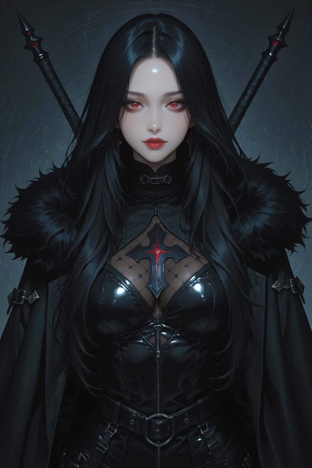 a person vampire women wearing a hoodie, cyberpunk art, inspired by Aleksi Briclot, fantasy art, detailed big jaw and eyes, beautiful gorgeous digital art, ornamental gothic - cyberpunk, intricated colour, wicked grin, beautiful avatar pictures, hyperbeast design, intricate cyberpunk make - up, ultra intricate, demonic monster, glowing red - eyed, ultra detailed faces, luxury pics, hyghlyresoluted, hyghlyrealyted, highlydetailed