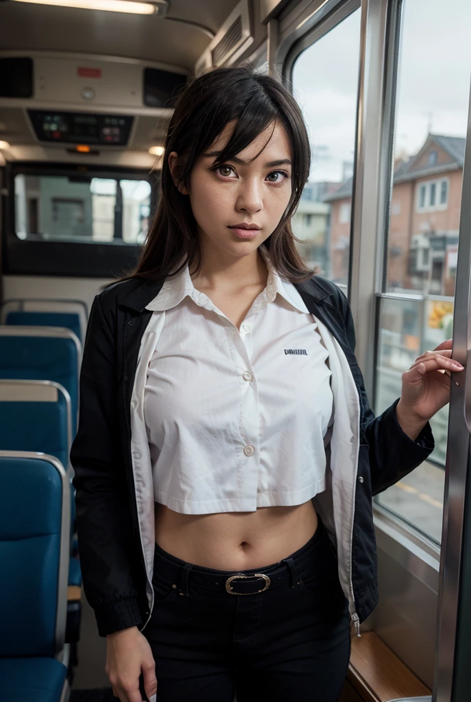 (((Misako Renbutsu)))Beautiful Young Female with ((Twin Braids) covering Bust), ((Flashing beltbra)) on ((Dusk Train)), (extremely delicate and beautiful) Detailed Closing Texture, Professional portrait of SemiNude photography, (((beltbra:1.37, White shirt)White SkinnyShorts)Navel), sitting_chair (lean forward) {Knees to Chest|Knees Up|Knee Up}, (Motion blurred window){(Tyndall effect)|lens flare|Haze|bokeh} ZoomLayer (Oodles Blurred Colorful Lights (Starry particles)), (TopQuality Masterpiece of 8K Ultra-detailed DigitalPainting by Jeremy Lipking), ((Clearly Visible the shape of Crotch)), (extra leg:-1)(nipple:-1)