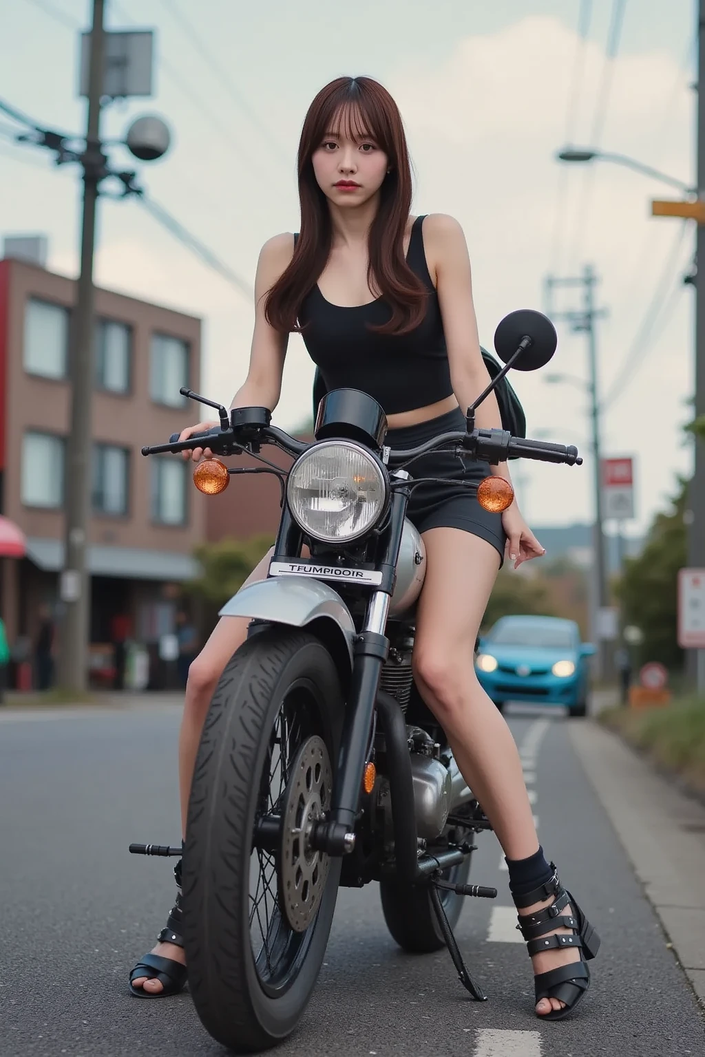 (Motion effect:1.5)、(Motion blur:1.4)parchment、absurderes、Hyper-Resolution、ultra - detailed、(bokeh dof:1.8)、Accurate depiction、Beautiful depiction、down view、beuaty girl、big breasts thin waist、The roar of a motorcycle engine、
Challenging the moment of winding roads。
The wind caressed my hair、The landscape unfolds vividly
Asphalt tracks、Free invitation。
Winding road、Fluctuations in elevation differences
The rider's heart beats with adrenaline。
Go through the curve、Walk through the valley
Natural beauty、The attraction continues。
The blue of the sky、mont々Green、River flow
《Winding road》poetry。
Motorcycles and riders、Become one
and adventure、Illuminate the mind。