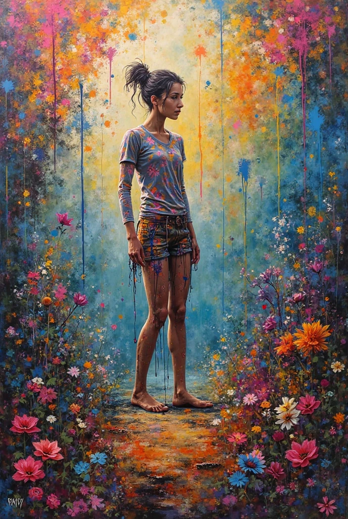 masterpiece, best quality,
oil paint by jean leon, a beautiful brunet woman in a purple loose tank top standing peacefully in a big open home with big windows, hard morning lighting, house with beautiful plants and scenery, and a tiger and waterfall.