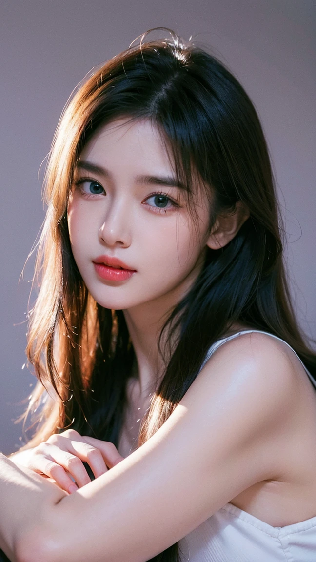 (One girl:1.3), alone, (((Very Detailed face)))), ((Very detailed目と顔)))), beautifulディテールの目, Body parts__, Official Art, Unified 8k wallpaper, Very detailed, beautiful and beautiful, beautiful, masterpiece, 最high quality, original, masterpiece, Ultra HD Photos, 最high quality, Ultra-high resolution, Realistic realism, sunlight, Full body portrait, Great beauty, Dynamic pose, Delicate face, Vivid eyes, (from the front), She&#39;s a pretty warrior,, Very detailed都市の屋根の背景, rooftop, Overlooking the city, Detailed face, No makeup, Camisole and miniskirt, nice, milky, Very detailed肌, Realistic skin detail, Pores are visible, Clear focus, Volumetric Fog, 8K Ultra HD, Digital SLR, high quality, Film Grain, Fair skin, Photographic realism, Lomography, Future dystopian megalopolis, translucent