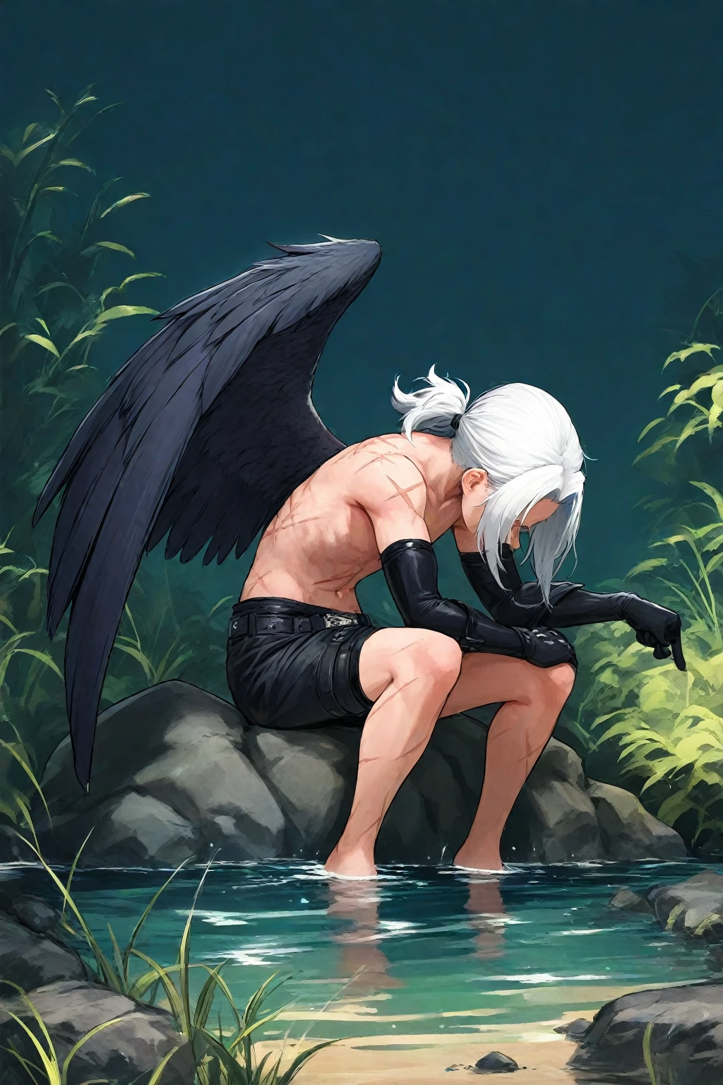A naked muscle male ,,ass,fantasy, intricate, elegant, digital painting, trending on artstation, concept art, sharp focus,