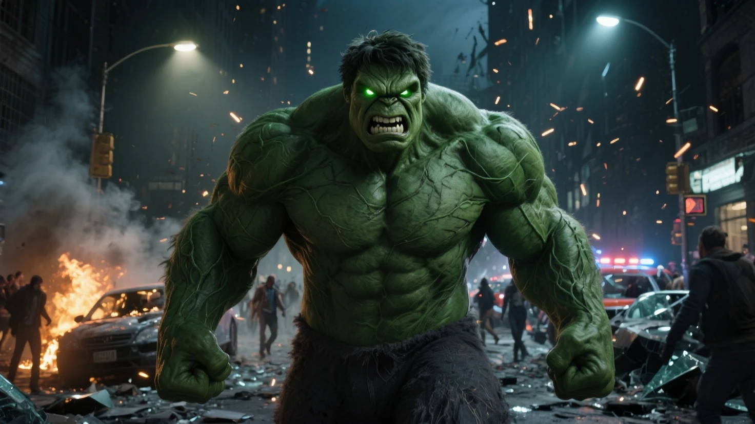 Hulk, Hulk from Avengers, Hulk from Marvel, Avengers, Marvel, Superhero, Hyper Realistic, 4k