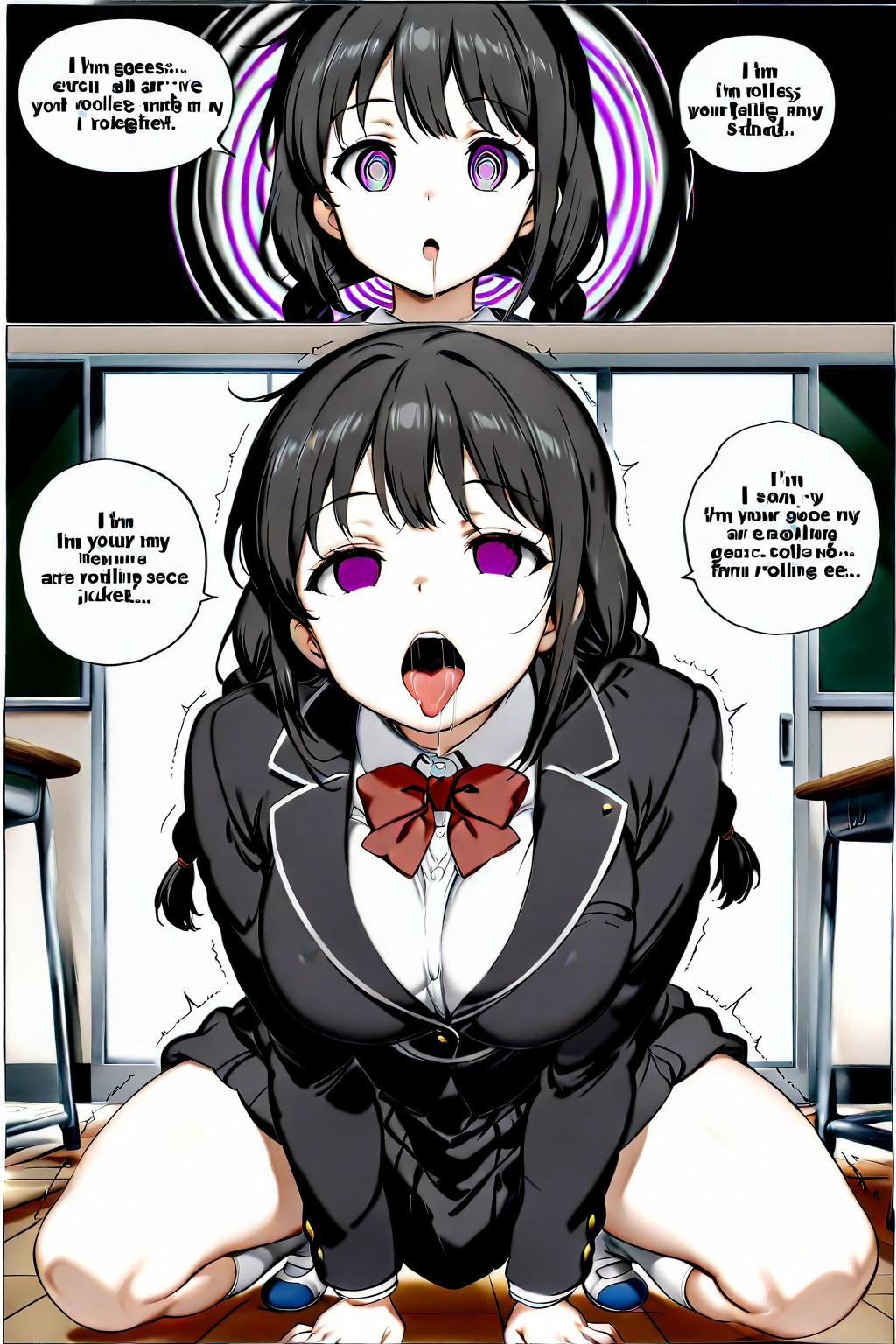 NSFW,masterpiece,Highest quality,High resolution,Super detailed,Yuuka \(Blue Archive\)、Purple Eyes、Purple Hair、Long Hair、Two Side Up、Halo,(Turtleneck sweater),Sleeveless,Sideboob,Pencil Skirt,Embarrassed,Frustrated face,Lust,blush,Expecting face,(Ahegao),Seduce,(To flatter),(Sex slave),(Middle-aged men),(Having rough sex),put in,Creampie,(sexual harassment),(Molester),(Squirting),heart,Open your mouth,Sticking out tongue,Inside the train,(Falling into Pleasure),(Obedience)
