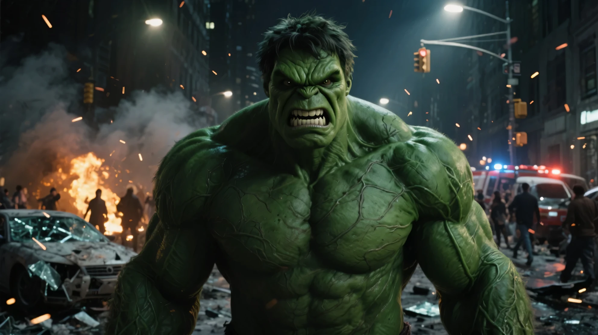 Create a portrait of hulk as a south indian 