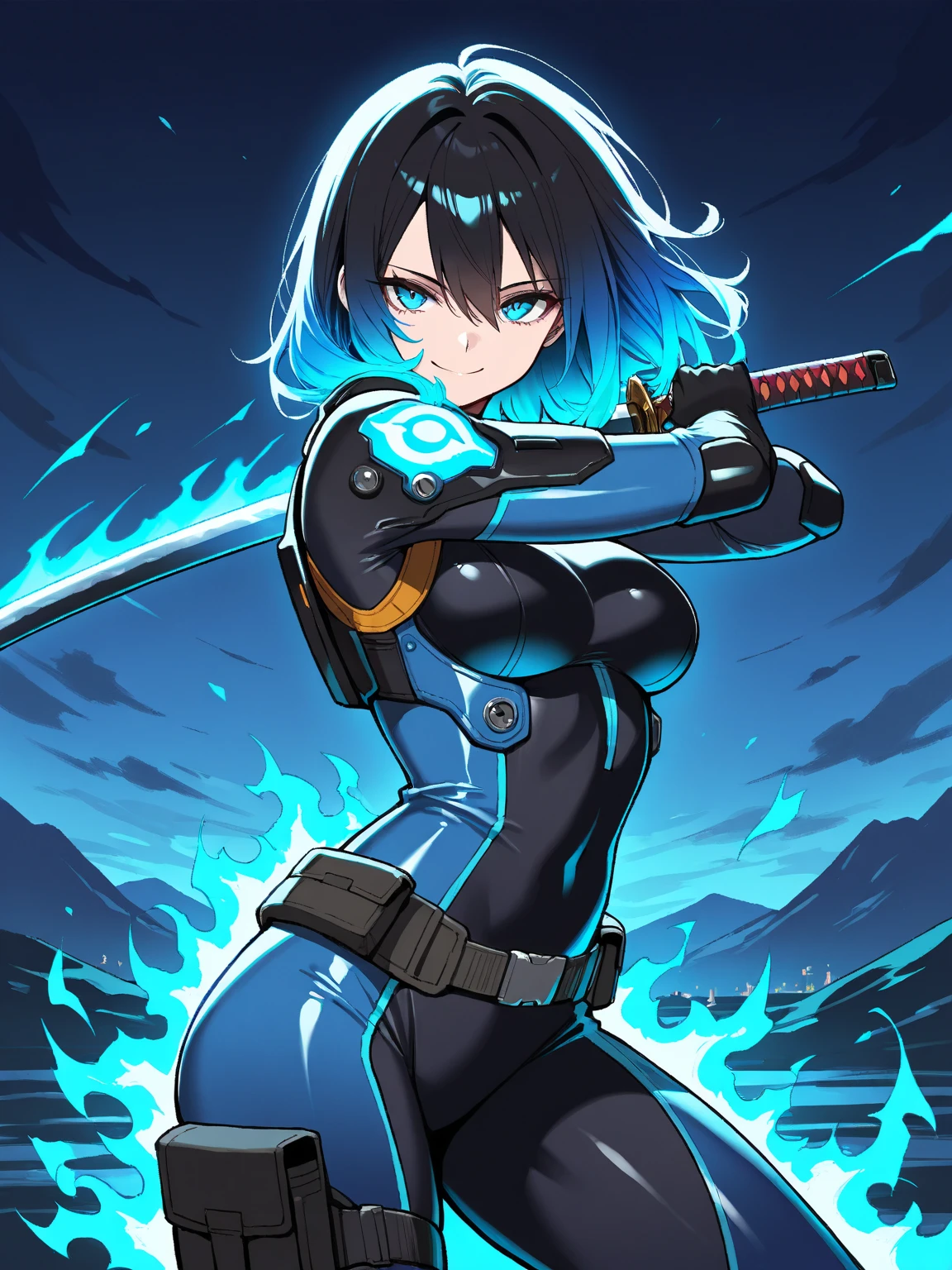 masterpiece, best quality, 1girl, tall body, beautiful detailed eyes, beautiful detailed face, cute face, perfect hands, complete fingers, perfect anatomy, perfect proportions, ((hat, dark blue police hat)), ((leotard, matching leotard, bare legs)), ((boots, matching boots)), breasts, medium breasts, covered navel, fingerless gloves, (full body portrait), looking at viewer, solo, solo focus, standing, ValkyriePoliceStudent, cowboy shot, space station backdrop, indoors, (tight belt), (armbands, white sleeves), full body costume design
