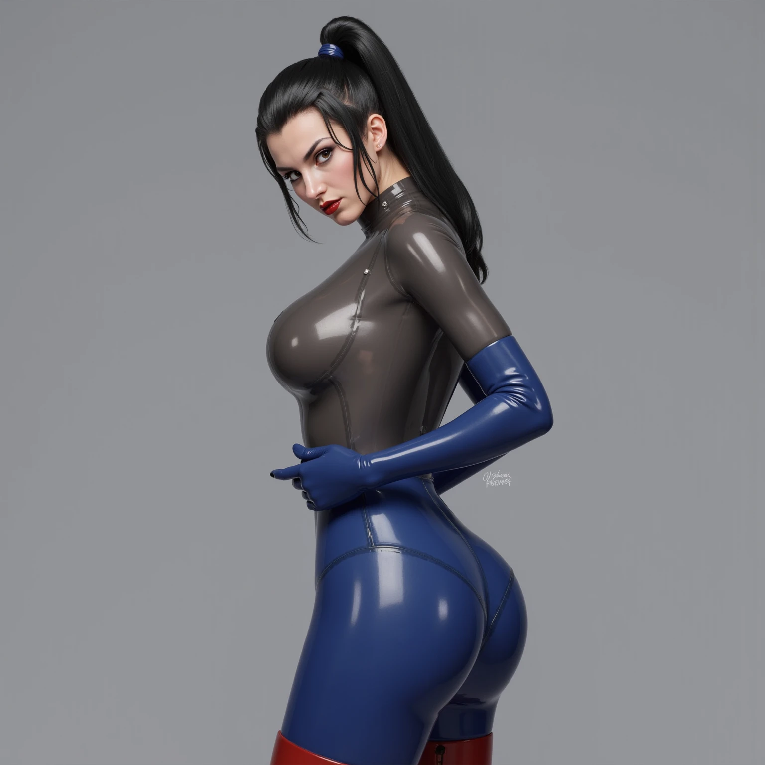 (（（Perfect body,White and tender skin,（（（Black yoga suit, long sleeved yoga suit, yoga pants，White sneakers）））,（（（brown eyes, braid, long hair, braided ponytail, single braid, hair over shoulder, bangs, blush, lips）））,((masterpiece)),highres,((Best quality at best)),masterpiece,quality,Best quality,(（（ Exquisite facial features,Looking at the audience,There is light in the eyes,(（（frown，blush））），whole body，Standing）））,（（（Light and shadow,Huge breasts,）））,（（（Looking at the camera,White background)））)