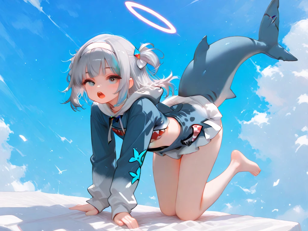 blank background,1 girl , Centaur, sailorsuit|serafuku:1,