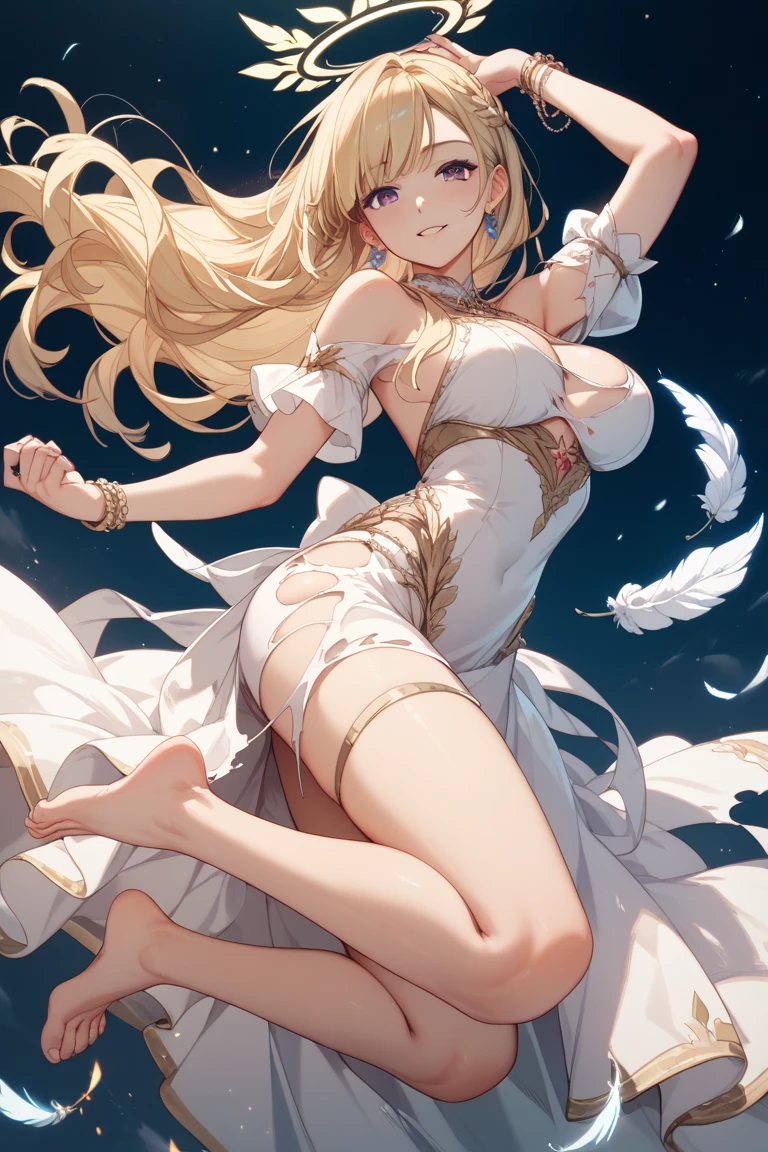 One opening her legs without clothes and with her legs open
