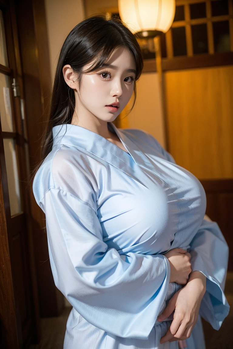 Beautiful girl, big breasts, sexy, hanfu, drooling, saliva, eyes, crying, full flushing, Chinese clothing, tuo, big breasts, full breasts,