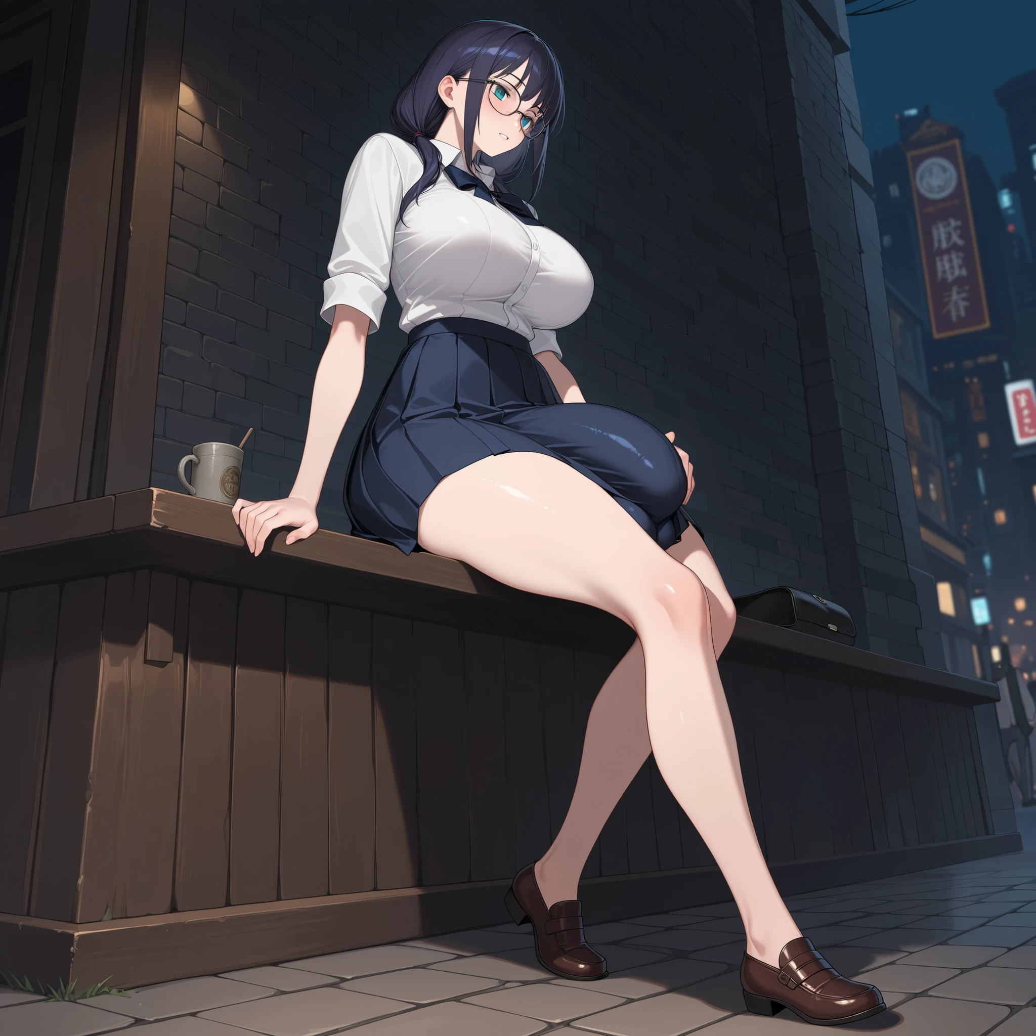 masterpiece, Highest quality, night, outside, One Girl, White shirt,Big hidden under shirt, Plump, Transparent nipples, Shorts, Put your hand in and grope your crotch, Super detailed