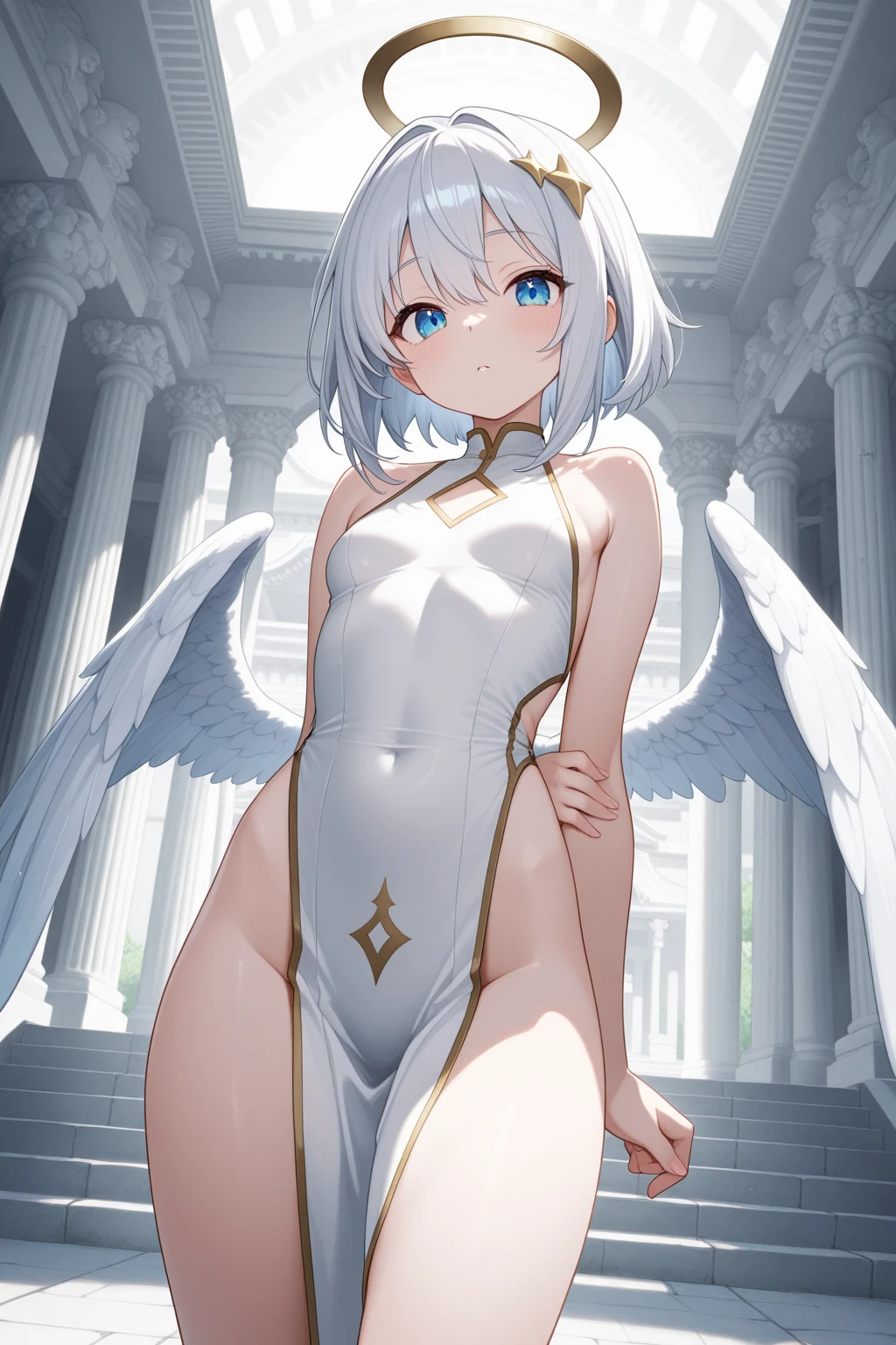 Jamie, (Jamie),((Jamie)), only, Ray Tracing, ((Each photo)), ((oses wear cada foto)), whole body,(From the front),(Costas Problem), (On the left is Emist), Reveals a flat lower abdomen, Hart neckline，(((Each photo))),(Very big  perfect ass, Perfect and symmetrical eyes, (Perfect handmade sword in hand)), ((short hair)),White clothing with textured edges, White skin, luwearas detalhadas, White Trim Knee Tights, wearestido aberto wear "wear", Slim waist, thigh, low water, Exposing legs to above waist, ,((There is a crack in the middle of the top))((best quality)),(Ultra-high resolution),(Super detailed),(Detailed description),((Best CG)),(Best works of art),ultra-precision art,Great Art,(Fantasy art with precise details:1.5), Classical European costumes，twin，twins，（（有著美麗的漆Black Wings））（（black wing）），（（Black Wings）），(1 Female Angel:1.6),beautiful symmetrical face:1.6,Poker face:1.4,Long hair flying:1.5,Pure white clothes:1.7,Angel&#39;swing:1.5,Dynamic poses:1.6,be destroyed:1.5(Masterpiece), (need), (Super detailed), (whole body恋: 1.2), (I am), Blonde,(faixas wear torno dos seios), Rich colors,Ruffled top,(full),(Exceptionally sexy),(red and black thweare),(((giant bat wings))),There are bat wings,I love the league,(meia calca de renda wear um dos lados),(meia calca de renda wear um dos lados),((Red decoration with LED))),((Red lines embellish the curves of the body)),(((woman show))),((Starblade))