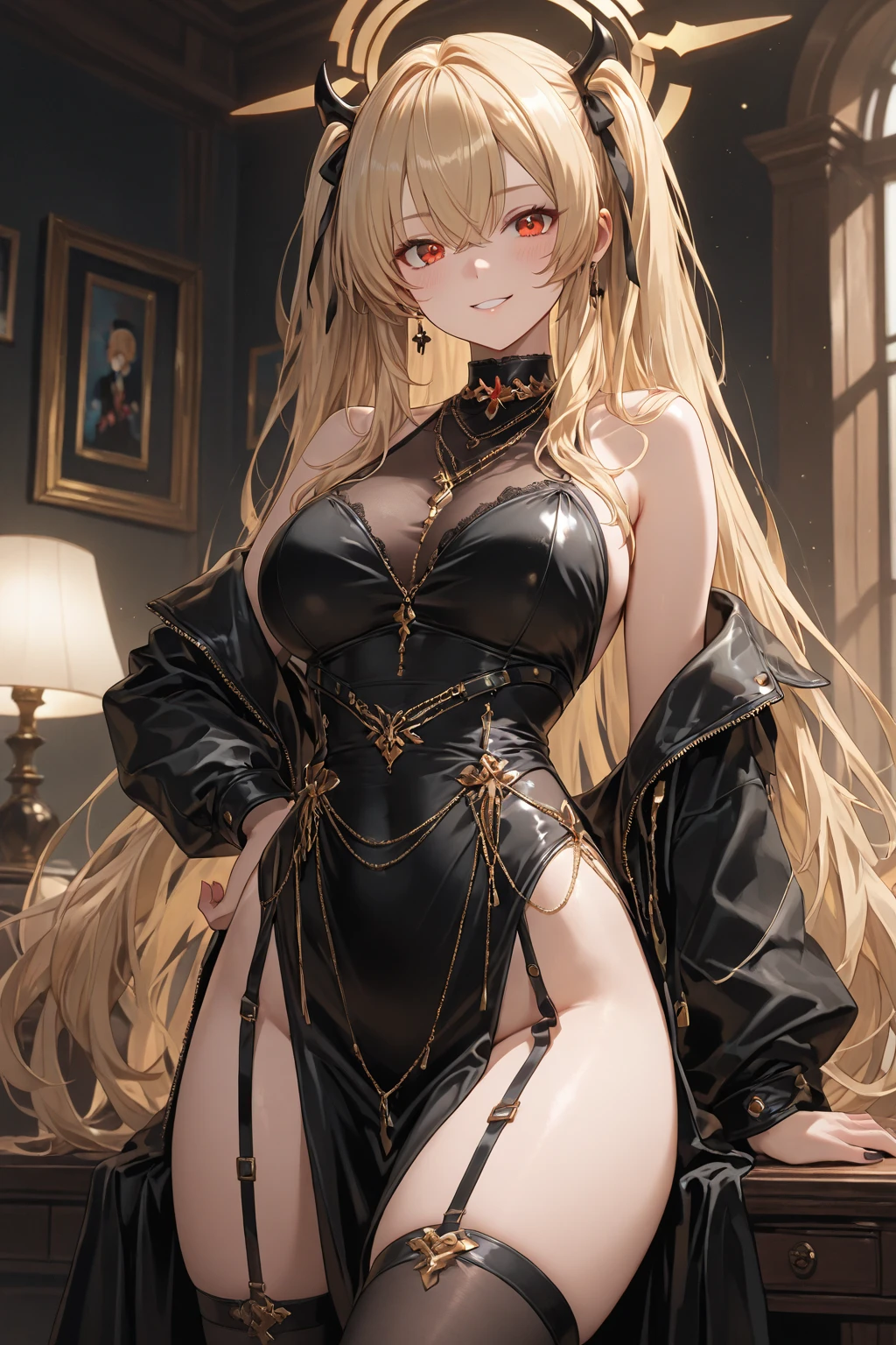 (masterpiece, best quality), 1girl, Light Golden Brown Sleek Side Part, Size A breasts, <lora:reaganlong7_100e:0.8>