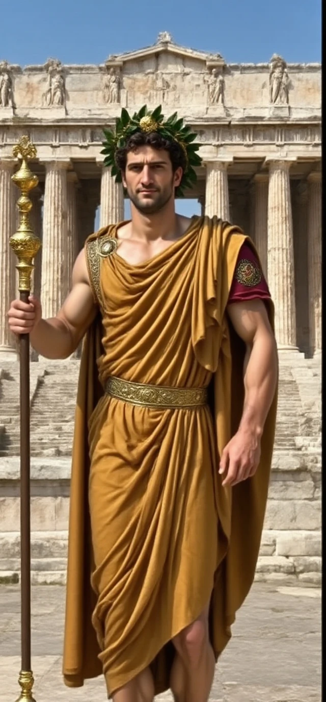 Ancient Greek Art, Passing the Olympic Torch, full body, cinematic still, (best quality, masterpiece, photorealistic), very aesthetic, perfect composition, intricate details, ultra-detailed, vivid colors
