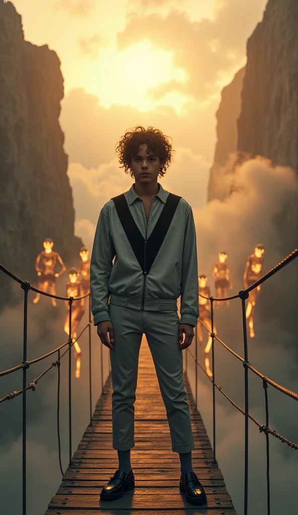 1boy, full body shot, full body angle visible face detail, face detail, arms detail, body detail, legs detail, feets detail, hands detail, male body, soft youthful face, teenager male model body, clear cold skin, rosy cheeks, brown shoulder-length hair with gold tips, glasses, tight leather pants with a large pelvic bulge, armor boots on the feet, immense and grand Indian stone temple, crystal prisms descending from the ceiling, floor mirroring the ceiling, fiery torches, an afternoon sky as seen in the background, full body, body hairless, dominating, white or white skin, boy soft face, gighly light, highly detailed, looking at the audience, photography, detailed skin, real person, crazy detail, hype maximization, lighting complex detail , Highly detailed, Digital painting, artstation, concept art, smooth, sharp focus, illustration, Unreal Engine 5, art by Ross Tran and Greg Rutkowski and Alphonse Mucha, Show men only .8k Ultra HD, dslr, dim lighting, high quality, film grain, Fujifilm XT3, 2-person, two-person model. hype surrealism, hype surrealism, by Shen Quan, perfect body, beautiful young male model, an attractive man 18-2 aesthetic, Sunshine sports student, asianboy, bulgej8, Noosphere, fantasy dark, light and cold aesthetics,