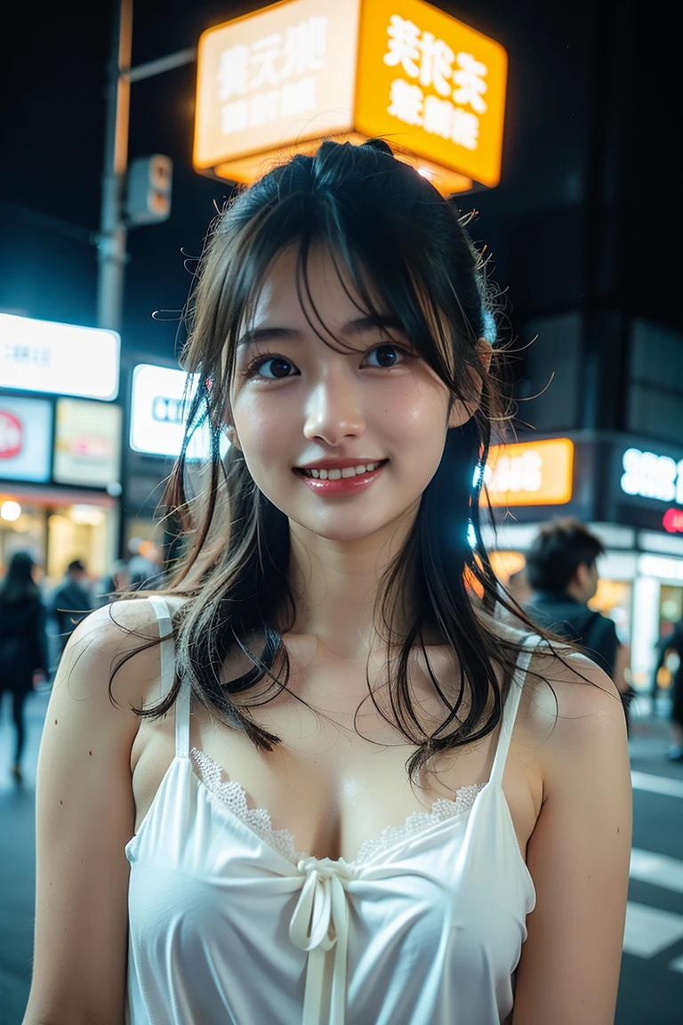 A 20-year-old woman with the cute face of an idol who looks 15 years old.。Gentle and cute。Please smile kindly。She is completely naked、The bust is a little large I squatted naked on the sidewalk of a big city where there were a lot of people walking around to pee. Raw photo real genuine real life Do not display copyright