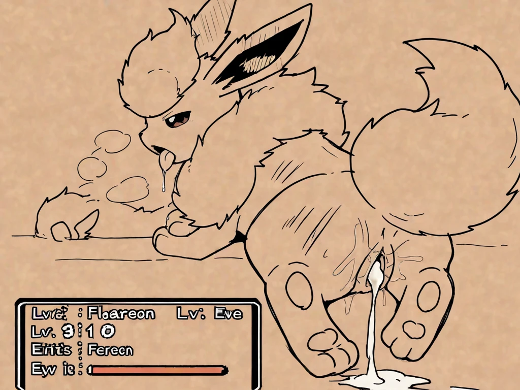 A picture of a naked anthropomorphic female purple skunk named Shikabane is presenting her gaping pussy and anus while masturbating her pussy with urine while pooping (moaning:1.5), standing up, legs spread