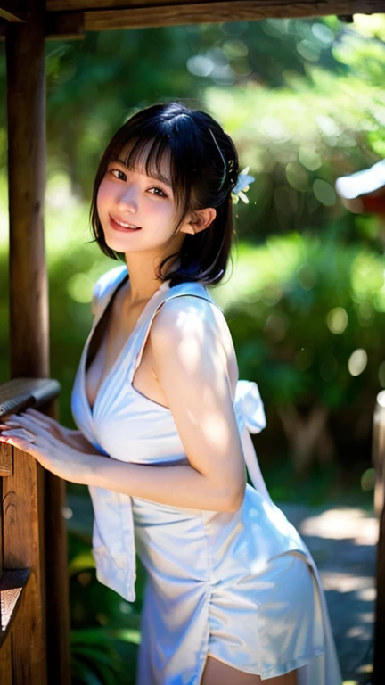 最high quality、high quality、Best image quality,Very small sailor suit:1.5、Tight sailor suit:1.5,The sailor uniform is wet and sticks to my chest:1.5,(Large Breasts),Summer clothes、pleated mini skirt、Twin tails、smile、,最High resolution、High resolution、最high quality、masterpiece、RAW Photos、whole body写真、Detailed and realistic human body、Detailed and realistic skin、Realistic face in every detail、Detailed and realistic eyes、Detailed and realistic lips、Detailed and realistic teeth、Detailed and realistic ears、Detailed and realistic hair、Detailed and realistic weapons、Realistic reproduction of every detail、Realistic fingers in every detail、(Beautiful Hands、thumb1reference4)、Realistic feet down to the last detail、((Beautiful Japanese Woman))、(Japanese Model)、((21 year old beautiful woman))、(Black Hair)、(Straight hair)、((whole body))、(Slim and perfect figure)、(whole body光沢肌、Fair skin)、Detailed and realistic human body、Detailed and realistic skin、Realistic face in every detail、Detailed and realistic weapons、Realistic fingers in every detail、Detailed realistic feet、Soft natural light、Japanese garden、A 360-degree view of hydrangea fields、((Standing in the middle of a hydrangea field(A girl surrounded by hydrangeas 360 degrees))、Poses to make your thighs look beautiful