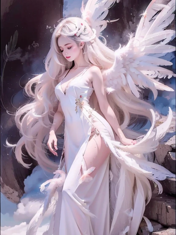 (best quality,4k,8k,highres,masterpiece:1.2),ultra-detailed,(realistic,photorealistic,photo-realistic:1.37),angel,divine flame,powerful and captivating scene,golden halo,ethereal beauty,floating in mid-air,celestial glow,majestic wings spreading wide in flight,wisps of radiant light,illuminated in the darkness,transcendent presence,brilliant rays of light piercing through the clouds,warmth and serenity,heavenly beings,hopeful and uplifting ambiance,highest quality illustration,dazzling colors,vibrant blue skies and golden hues,gestures of gentle protection,safeguarding and guiding,courageous and nurturing spirit,angelic figure with serene expression,peace and tranquility,celestial realm,inspiring and awe-inspiring,miraculous and divine composition,sublime and transcendent experience,hopeful and empowering message,supernatural beauty and grace,guardian of love and light,eternal guardianship and guidance.