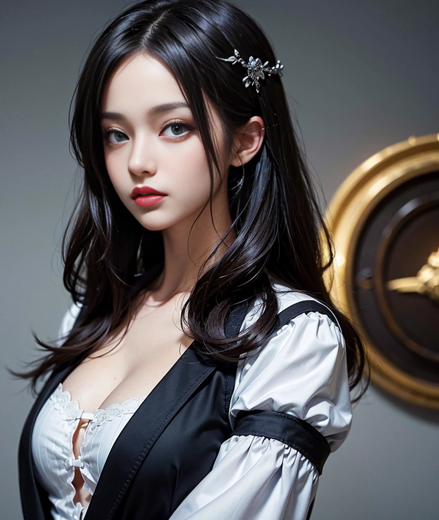 (Random sexy poses), ((8k, RAW photos, highest quality, masterpiece), high-definition RAW color photos professional close-up photos, (realistic, photorealism: 1.37), (highest quality), (best shadows), (good anatomy: 1.2))), (random erotic expressions, blush: 1.2))),((black bunny suit, black rabbit ear-shaped hairband: 1.2)), ((black stockings)), ((bow tie, white cuffs)), collarbone ((big)), ((erotic, sexy, ultra high definition, high-definition CG unified 8K wallpaper, physically based rendering, movie lighting), (aegyo sal:1), Las Vegas casino grand hall, beautiful detail eyes, light on face, ((upper body: 1.2)), especially strong light,glossy skin,(((Dark brown hair, loose fluffy curly hair:1.2)), hair fluttering in the wind, (Flash: 1.2), (Attractive), (Idol), (Bright and glamorous casino, background blurred: 1.2)), perfect face, perfect body, cute, floating