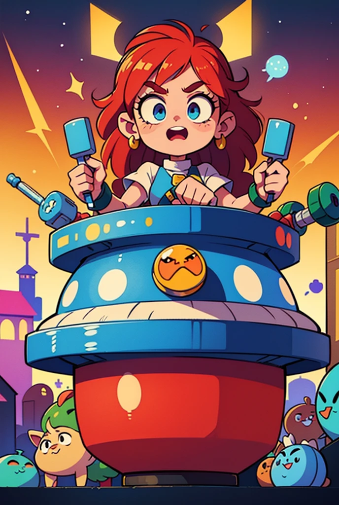 masterpiece, best quality, highres, hmochako, blush stickers, short hair, extra large breasts, pink strapless croptop, ((open-toe platform high heels)), tight , smile, open mouth, running, forest background, legs spread apart