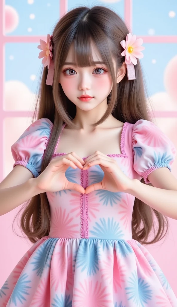 A close-up of a girl sitting on the floor, Dulce conejita ultrarrealista, muy hermosa linda catgirl, Linda chica kawaii, Pelo rosa de cola doble y ojos cian, Hermosa Delphine, Familia perfecta de chicas Android, Anime Girl Cosplay, Lindo hermoso, hermoso lindo, linda chica de anime, anime barbie doll, small loli girl, Chica de anime en la vida real