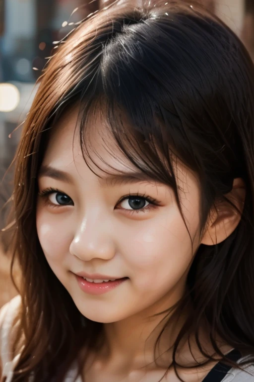 ((highest quality)), ((masterpiece)), (be familiar with), perfect face, Tongue out, real face, girl, :p, student, face close up, upward glance, young