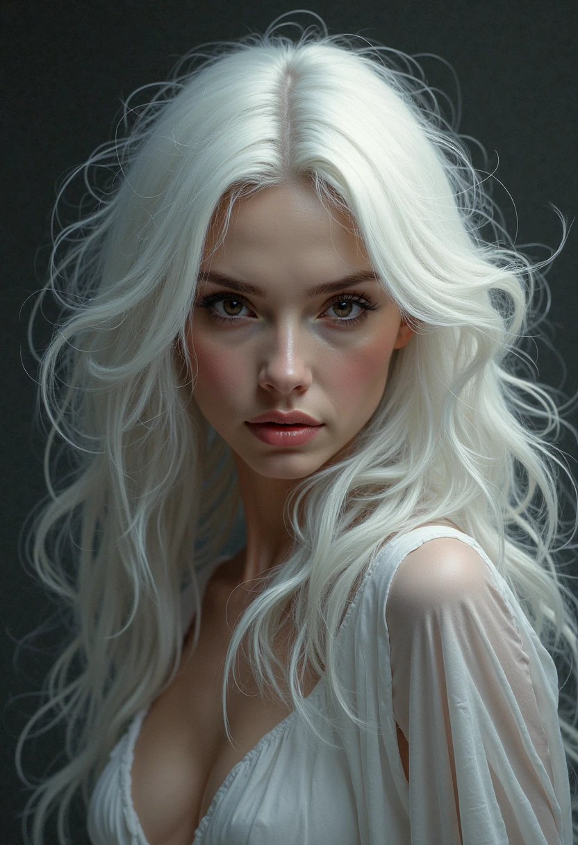 cabelo branco, armadura azul intrincada, rosto lindo detalhado, linda jovem garota sul-coreana, medium-length white hair, toned stomach, mostrando midriff, (fotorrealista, fotorrealismo), (8k, foto RAW, alta qualidade, obra-prima, ultra-highresolution, physics based rendering)
