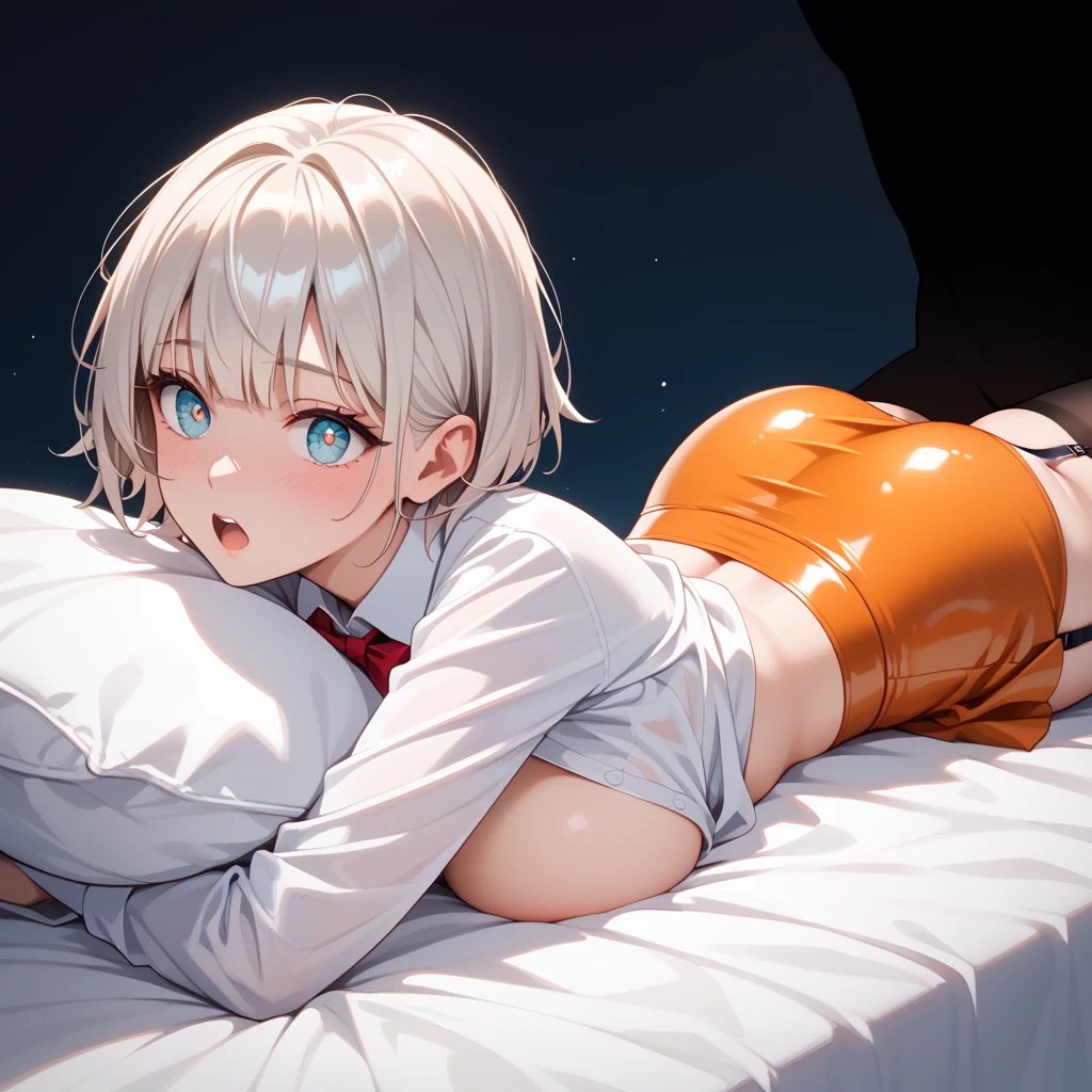 ((Beautiful)), ((sexy)), ((himiko toga)), ((lies on the bed on the table)), ((perfect ass)), ((thong)), ((bare chest)), ((Short skirt))