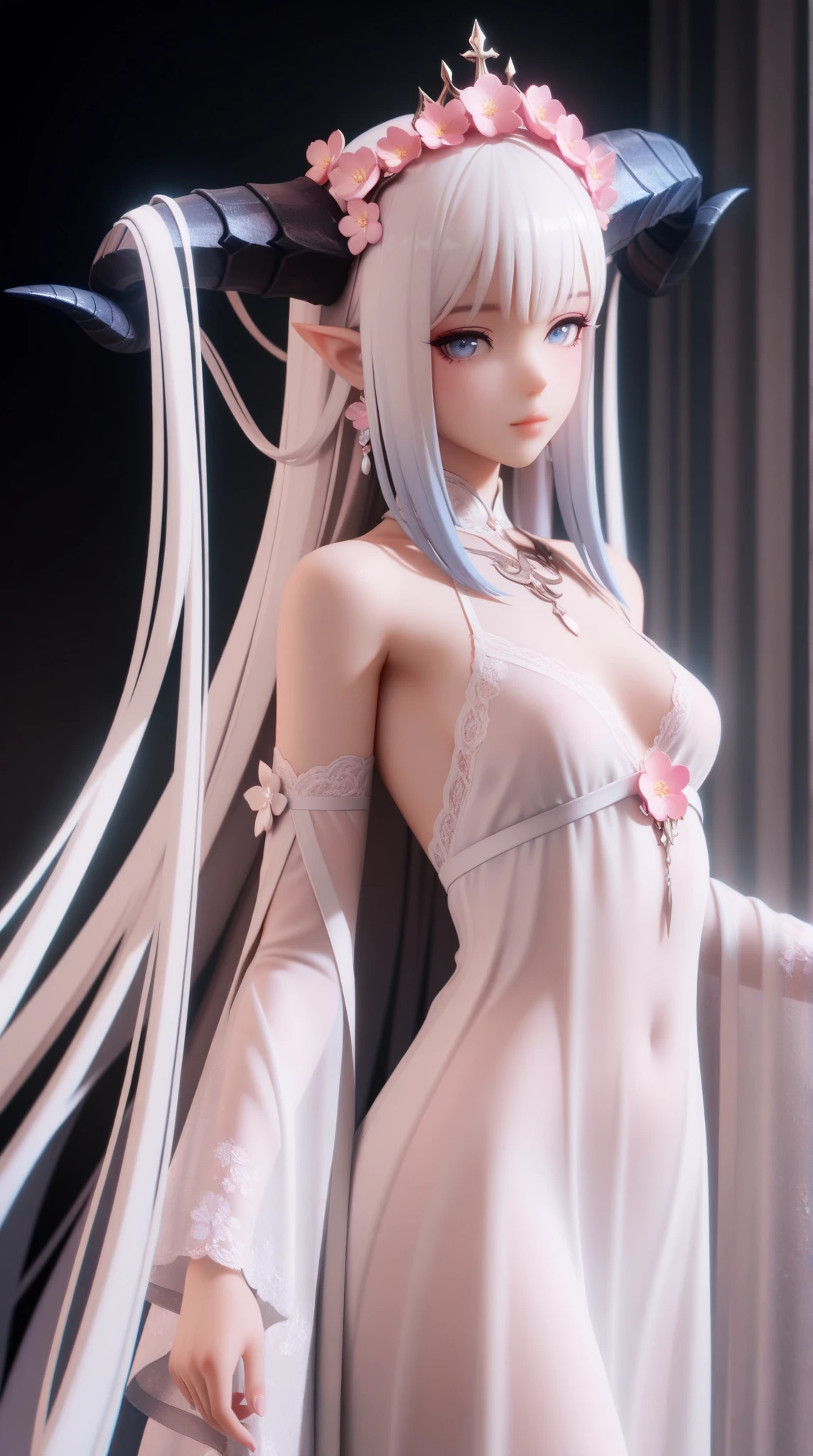 8k, ultra high resolution, Daughter of a medieval European nobleman, a soft bed, princess, 아름다운 princess, Naughty eyes, nudity, tall, slim body, (pale white skin:1.2), skin whitening, Long thighs, transparent and red nipples, stockings, (pregnancy:1.0), (small amount of pubic hair:1.1), big bust, chandelier, luxury
