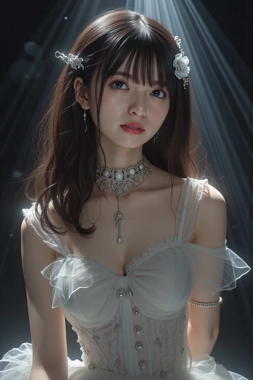 got itですか、(best illustration)、8k UHD resolution、intricate details、highest quality、realistic、Super detailed、best writing、best shadow、soft lighting、ultra hd、Super realistic、Tyndall effect、Photoreal、(high detail skin:1.2)、 (intricate details, compensate, face to face with the children_V1:0.5), (Beautiful and delicate face in every detail, got it, beautiful and delicate eyes, perfectly proportioned face, high resolution skins, fine skin, Optimal ratio of 4 fingers and 1 thumb, arm under chest, red tattoo on lower abdomen、wonderful、wonderful, wide hips, smooth abdomen, thin and thin skin, __fashion__, __hair__:1.25)、Digital single-lens reflex camera、 absurd、1 Beautiful devil woman from hell, Ultra-realistic female portraits by David Hockney and Alphonse Mucha, Portrait of a seductive woman、fantasy art, Chinese humanoid robot、chinese actress、dungeon、dragon、devil'palace of、devil'torture chamber、night、dark style 、in the dark、(detailed spooky background:0.8), magic、 1 girl、evil nun、dark necromancer、Succubus、devil'Daughter of、Umi Shinonome、bat wings,(((devil'Horn)))、 ((((giant glasses, otaku glasses, thick glasses, round glasses)))),(((big breasts)))、(devil'tail)、(red eyes shine:1.6)、For red eyes、Very clear and detailed makeup, your eyes are so beautifully made, ((red eyes:1.0)),intricate tattoo, demonic intricate tattoo, thigh tattoo, body tattoo, masterpiece、the most beautiful face、baby face、cute smile、seductive bodyとふっくらとした美しい赤い唇、devil'seductive body、devil style、enchanting black magic costume、(((A shiny red snake is wrapped around her body.)))、The long-haired、Braid、Black hair、Ponytail distortion、, Ponytail with a bow tied at the back of the hair, beautiful expression、body up、big breasts emphasis、bust, super tight chest, Breast augmentation surgery, Breasts are very big and round,tight waist、wide ass、 secret key, cowboy lens, (red phoenix dress: 1.0), devil'Crown of, Red Gemstone Necklace、Jewelry Gwise, wearing black mesh socks,wearing a thin