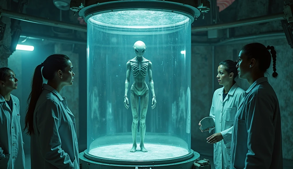 Giger_style, Create biomechanical tableau with some of the artistic techniques and compositional features used in /“The Tourist/” by H r (Hans Rudie) Giger:
The image is a surrealistic artwork featuring an alien robotics humanoid figures, each with a unique design, surrounded with pipes and gears, set against a background of intricate machinery
The central focus of the image is a nightmarish tableau of two biomechanical heads. They are connected by a network of pipes and tubes that appear to be either feeding them or draining them. The heads themselves are elongated and skeletal, with gaping maws. Their eyes are empty sockets, and their expressions are vacant and emotionless.
 Heads are humanoid but industrial and ivorysh, with pipes and wires integrated throughout their structure. One face appears to be screaming, the other has its mouth open like a maw. They are surrounded by various mechanical doodads and tubes, and blend seamlessly into the background of industrial machinery.The biomechanical heads could have represented some kind of alien creatures, or they could have been machines that had become sentient
Used Airbrushing is a technique for applying paint using a device that sprays a fine mist. It is often used to create smooth, even coats of paint, and it can be used to create very detailed effects. Giger's use of airbrushing in this image creates a hyperrealistic quality to the biomechanical landscape, making it appear even more alien and unsettling. It is also often used to create very smooth and even gradients of color.
The use of a dark palette with blacks, purplish browns, and grays creates a sense of mystery and dread. The dark colors obscure the details of the image, making it difficult for the viewer to see what they are looking at. This ambiguity adds to the unsettling nature of the work. The dark colors also help to emphasize the biomechanical elements in the painting.
The background features even more machinery, including pipes, gears, and cables. 