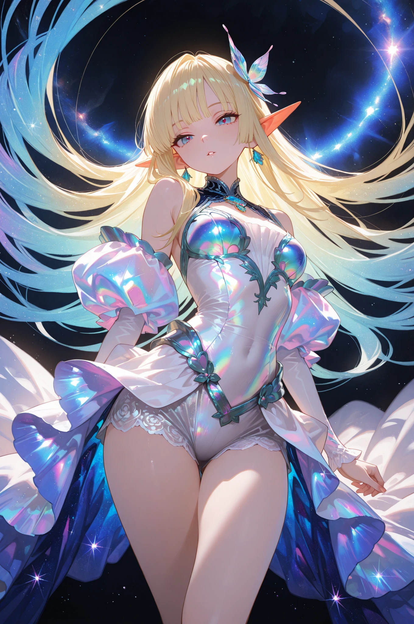 cute elf,((anime elf with extremely cute and beautiful blond hair)),((((blond hair:1.35,undercut blond hair,short hair,colored inner hair,ear breathing)))),(((green_eyes:1.3))),intricate eyes,beautiful detailed eyes,symmetrical eyes,big eyes:1.5,enchanting bright eyes studded with gold and silver dust,(((pinky skin,glowing_skin,lustrous skin:1.5,bright skin: 1.5,skin tanned,shiny skin,very shiny skin,shiny body,plastic glitter skin,exaggerated shiny skin,illuminated skin))),upward breasts,(detailed body,(detailed face)),cute,daring,zettai ryouiki,show skin,best relationship with four fingers and one thumb,((girl trembling with sexual climax))
Break (((aqua fur coat, aqua fur coat outfit, wearing a ice dress:1.3,aqua winter coat))), ((ice dress,elegant ice dress)),(white gloves,white clothes,(((intricate outfit,intricate clothes,embroidered outfit,ornate outfit,embroidered clothes,ornate clothes))),(dynamic pose:1.0),embarrassed,(centered,scale to fit dimensions,Rule of thirds),((snowy pine forest)),winter,scenery:1.25,((intricate scenery)),((snow forest background)),(Glossy winter ornaments),highres,sharp focus,(ultra detailed,extremely detailed),(photorealistic artwork:1.37),(extremely detailed CG unity 8k wallpaper),(((vibrant colors,vibrant theme))),(intricate),full body,(perfect body),standing,One woman.Forehead. Bob cut. Plain appearance. Talented. She is studying well. she is angry Wrinkles between the eyebrows. naked. Creampie. pubic hair. Semen is overflowing from her vaginal opening. Her pussy is being opened with both of her hands. Spread your legs. Raising her legs.