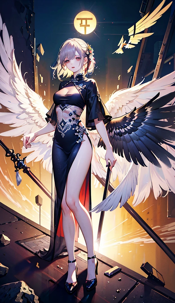 Kujou Sara |genshin impact, (Full body posing:1.5), (colorful:1.2), Dynamic angle, (extremely detailed CG unity 16k wallpaper:1.1), (Denoising strength: 1.45), (tmasterpiece:1.37), beautiful cute gothic dark magical girl in 17 years old with witch style, wearing witch hat, her magic is dark and purple glowing colored, evil, smiling an evil cute smile, magical glowing aura, powerful, ultra power, glowing power, magical power, cute white face, purple and red glowing magic, (incredible details, cinematic ultra wide angle, dark background, depth of failed, hyper detailed, insane details, high resolution, incredible quality, dynamic shot, starrystarscloudcolorful, Ambilight, ultra-high quality, (ultra detailed original illustration), double exposure, fussion of fluid abstract art, glitch, (original illustration composition), (maximalism artstyle, geometric artstyle, junk art), ((1girl:1.4)), (highly detailed beautiful face and eyes), eastern dragon, floating full body, hyper realistic, cinematic lighting, soft lighting, god rays, sparkle, masterpiece