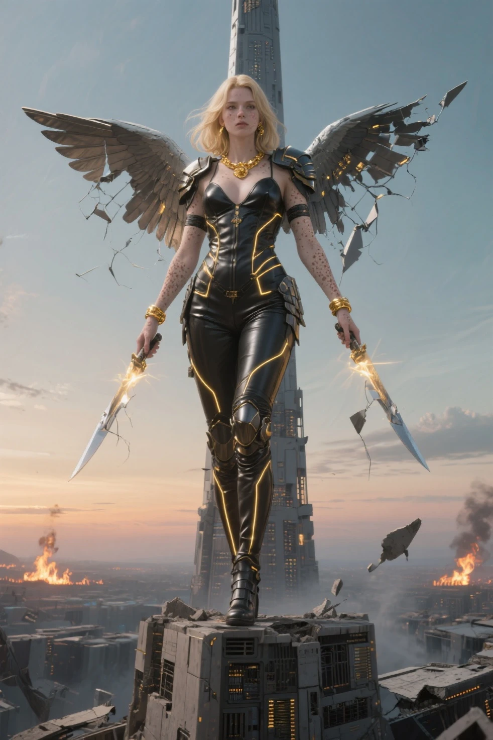 A full body snapshot of a smiley beautiful 19-years-old girl in light gray steampunk costume, perfect detailed face, detailed symmetric green eyes with circular iris, wavy ginger hair, wearing enormous mechanical wings in her back, overall theme is street photography in Industrial Steampunk City, steamy background with lots of steam pipes and steam valves and pressure gauges and gears, realistic, stunning realistic photograph, 3d render, octane render, intricately detailed, cinematic, Isometric, Centered, hyperealistic cover photo, awesome full color, 12k, high definition, cinematic, portrait featured on unsplash, smooth, ultra high definition, 8k, ultra sharp focus, intricate artwork, masterpiece, ominous, epic, highly detailed, warm cinematic lighting, high contrast lighting, hyper photorealism, DSLR, Canon 5D, 8k resolution,